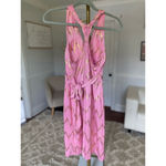 India Boutique Mini Dress Metallic Tie Back Halter Festival Summer Wedding Event Pink Photo 2