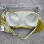 Kona Sol 03.  Green Floral Bandeau Padded Bra Strapless Bikini Swimwear Top XL Photo 1