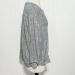 H&M Women's Henley Patterned V Neck Pullover Long Sleeve Top Black White Size XL Photo 5