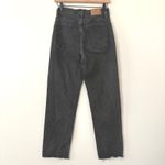 Madewell The Perfect Vintage Straight Jeans Black Wash Frayed Hem Denim Size 26 Photo 5