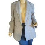 Ann Taylor GRAY “HUTTON” SWEATER RIBBED KNIT EXTERIOR WOOL BLEND BLAZER (14) Photo 5