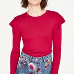 ZARA ✨ SWEATER WITH SHOULDER FRILL✨ Photo 0