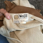 Vtg 70s Wenjilli earthy Knit crochet Maxi Dress 11/12 Tan Size undefined Photo 6