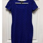 Ronni Nicole CDQ Womens Size Small Blue Lace Overlay Sheath Dress Short Sleeve Photo 1