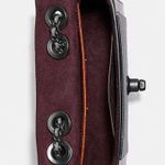 Coach  Madison Shoulder Bag 16 Granite Gray Suede Leather with Gunmetal Hardware Photo 9