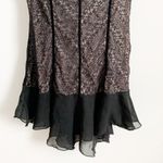 Black Lace Sheer Back Fitted Ruffle Bottom lingerie Nighty S/M Photo 2