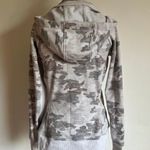 Athleta Triumph Grey Camo Print Full Zip Hoodie Sweatshirt Photo 11