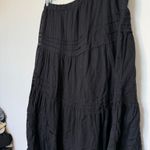 Vintage Y2K Black Tiered Peasant Maxi Skirt Photo 1