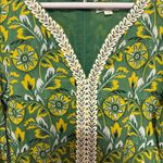 Roller Rabbit Zanna Naema V-Neck Embroidered Long Sleeve Dress Green Photo 2