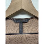 BCBG Max Azria Jersey Wrap Dress Sz S Womens Short Sleeve V-Neck Geometric Brown Photo 2