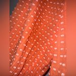 Loft  Blouse‎ Orange Polka Dot Long Sleeve Crew Neck Cotton Casual Large Photo 2