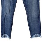 7 For All Mankind Roxanne Ankle Jeans Womens 25 Medium Wash Frayed Hem Stretch Photo 2