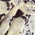 Holiday Editions Floral Print Open Knit Scarf Office Whimsical Cottagecore Boho Blue Photo 3