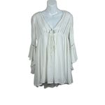 Free People  Romeo Bell-Sleeve Mini Dress in white size M. Photo 2