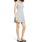 BP New Polo Tank Dress Sleeveless Mini Tennis Dress Ribbed Heather Grey Photo 2