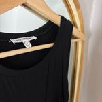 Good American black ruched knee length sleeveless dress Photo 4