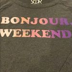 Chaser  Dark Grey ‘Bonjour Weekend’ Sweatshirt Photo 1