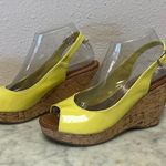 Bamboo  Vesper 10 bright yellow cork wedge sandal Photo 2