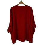 Entro  Split Neck Tunic Top Womens L Rust Orange Flowy Lightweight Minimalist Photo 5