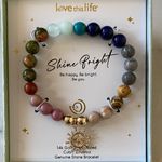 Love this life NWT 14k Gold Plated Cubic Zirconia
Multi-Color Sun Stretch Bracelet Photo 4