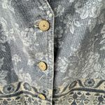 Vintage Vivaldi Denim Vest Boho Cottagecore Chic Floral Large Made in USA Blue Photo 4