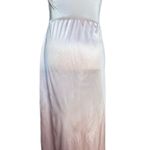 Vintage Sears Pink Lace Slip Maxi Dress 70s Nylon Nightgown USA Romantic Boudoir Size M Photo 4