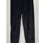 Victoria's Secret  PINK Crushed Velvet Velour Joggers XS BLACK soft Athleisure Photo 0