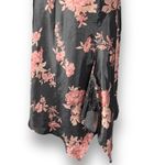 Vintage 90s California Dynasty Black Pink Floral Satin Slip Nightgown Dress Size M Photo 5