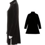 Reformation BLACK VELVET LIBRA KNIT DRESS X LARGE NWT Photo 3