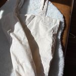 Uniqlo  Beige Canvas Tote Bag Reusable Shopping Grocery Everyday‎ Casual Photo 2