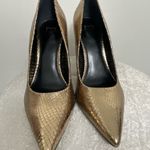 Marc Fisher  LTD Gold Snake Print Pointed Toe Heels Size 8.5(B12) Photo 1