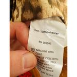 VICTOR ALFARO Brown Animal Print Sleeveless Front Hidden Button Placket Top L Size L Photo 7