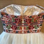 Sherri Hill NEW  Embroidered Floral 50343 Strapless Tulle Prom Dress Size 12 Photo 7