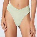 l*space NWT Court Bitsy Bikini Bottom Light Olive Pointelle Photo 0