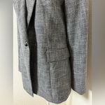 White House | Black Market WHBM‎ Blazer Womens 8 Black Tweed Jacket Textured Classic Office Dark Academia Photo 2