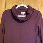 Lou & grey Womens Size XS Burgundy Cowl Neck Pullover Stretch Tunic Top Blouse Photo 1