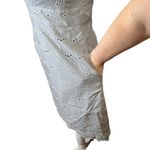 J.Crew 100% Cotton Strapless Eyelet Babydoll Mini Dress Scalloped Pockets Size 0 Photo 3