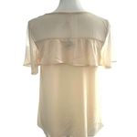 Pink Blush Maternity Top Small Cream  Short Sleeve Photo 1