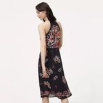 Loft Ann Taylor  Black Sunset Paisley Halter Dress Large Petite Boho Beach Y2K Photo 1