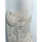 Jovani  Strapless Trumpet Embroidered Corset‎ Prom Dress Gown Light Cafe Size 16 Photo 3