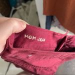 American Eagle  Outfitters Women’s 2 Denim Maroon Distressed Mom Jeans Photo 5
