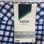 IZOD NWT‎  GOLF ladies blue plaid women’s shorts Photo 2