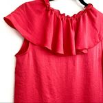 Maje NWT Lierro Ruffle Overlay Rouge Top Size Medium Photo 5