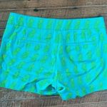 J Crew green pineapple print preppy flat front 00 shorts Photo 1