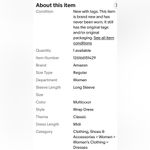 Amazon Essentials Floral Print Women's Wrap Skirt With tie Dress Size Medium Black Photo 4