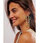 Free People Say You Love Me Bow Dangle Earrings Shell Pearl Sage Coquette Beach Photo 3