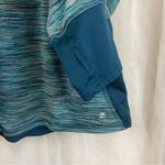 Energy zone  Teal Striped Cowl Neck Top Photo 2