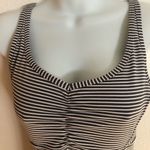 prAna Rebecca Dress Women's Striped Charcoal L Cage Strappy Back Beach Pool Photo 4