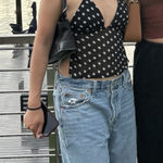 Polka Dot Halter Cami Top With Scarf Multi Photo 0