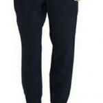 Vince  Satin‎ Trim Joggers Pull On Pants Navy Blue Size Large Relaxed Fit Photo 0